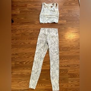 Lululemon leggings and matching crop top